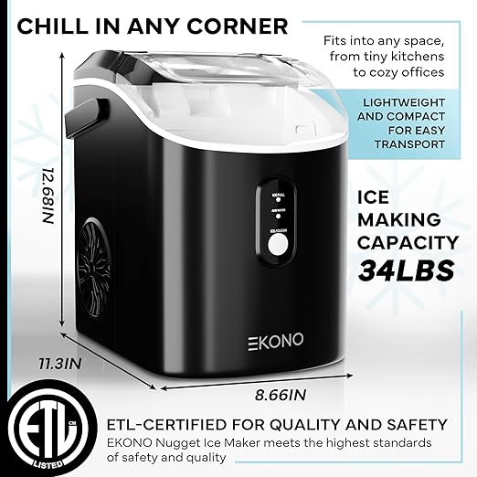Nugget Ice Maker Countertop Sonic Ice Machine - Image 5