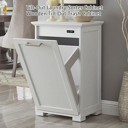 OLD CAPTAIN Tilt-Out Laundry Sorter Cabinet/Wooden Tilt Out Trash Cabinet - Image 2