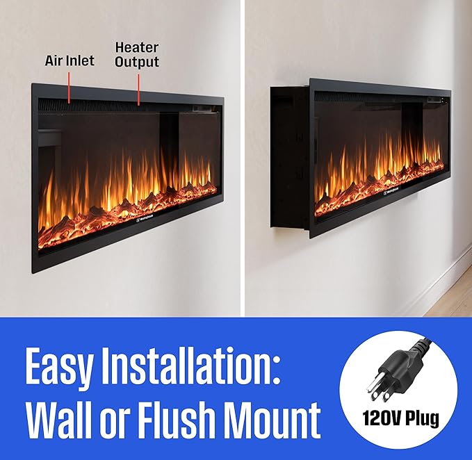 Westinghouse 60 Inch Electric Fireplace Heater, Compatible - Image 7