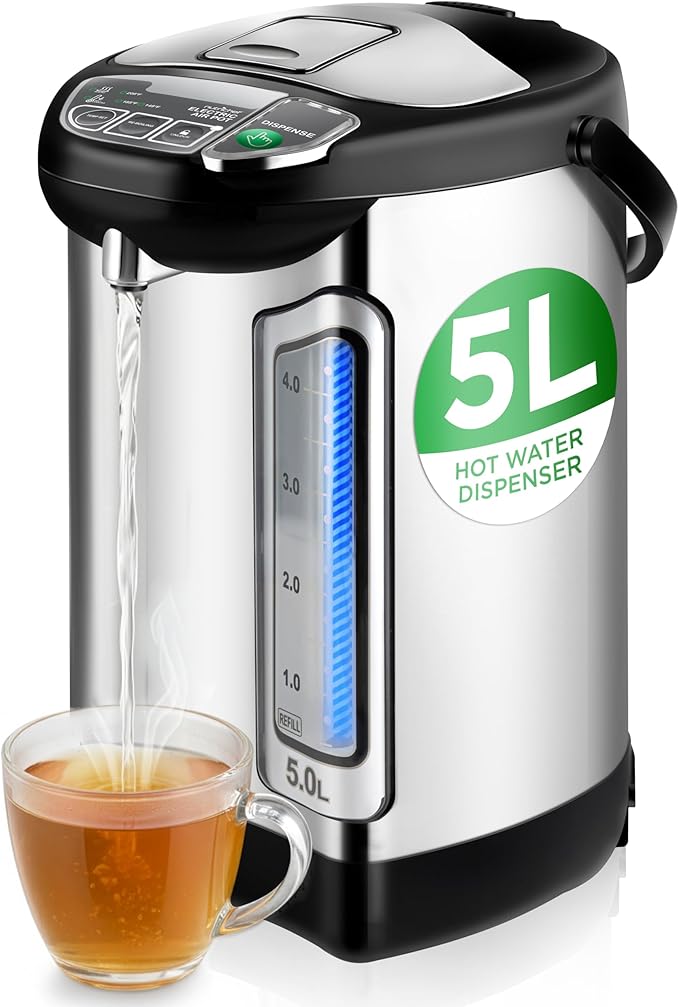 NutriChef Electric Water Boiler and Warmer - 5L/5.28 Qt Stainless Steel Hot by NutriChef%E2%84%A2Kitchen