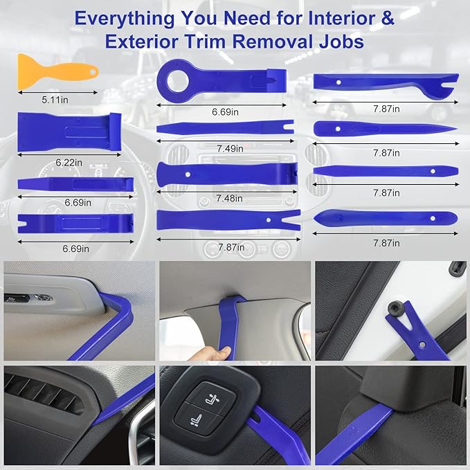 Trim Removal Tool Kit 250Pcs Car Removal Tool Kit Pry Tool Set Auto Clip Pliers - Image 2