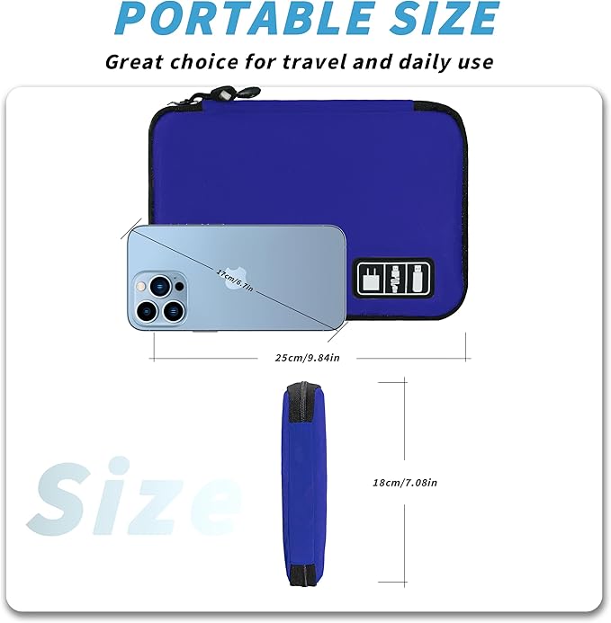 Electronics Organizer, Travel Cord Organizer Pouch, Portable Cable Organizer - Image 3