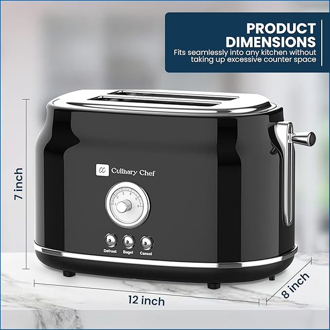 Frigidaire ETO102-WHITE, 2 Slice Toaster, Retro Style, Wide Slot - Image 8