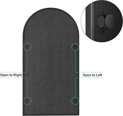 Arched Medicine Cabinet with Mirror, Brushed Black Wall Mounted Bathroom Mirror - Image 4