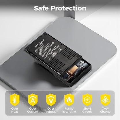 18650 Battery Charger, MIEKLALE 4-Bay Rechargeable Battery Charger - Image 9