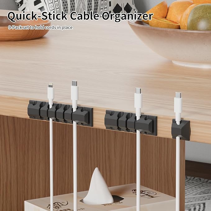 XenovaX 9 Pack Cord Organizer Clips - Image 5