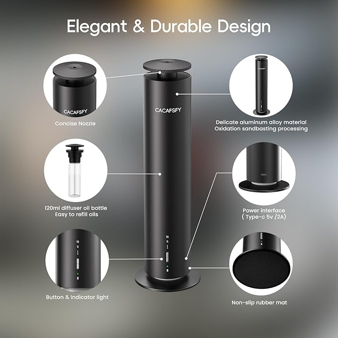 The CACAFSFY Waterless Scent Diffuser Starter Kit -Include 2x120ml Essential - Image 7