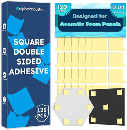 Knightsacoustic Heavy Duty Double-Sided Tape Squares, Adhesive by Knightsacoustic