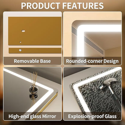 ROLOVE Vanity Mirror with Lights, Lighted Vanity Mirror with Dimmable 3 Modes - Image 5