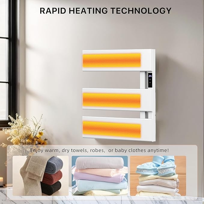 Electric Heated Towel Warmer Rack - Image 5