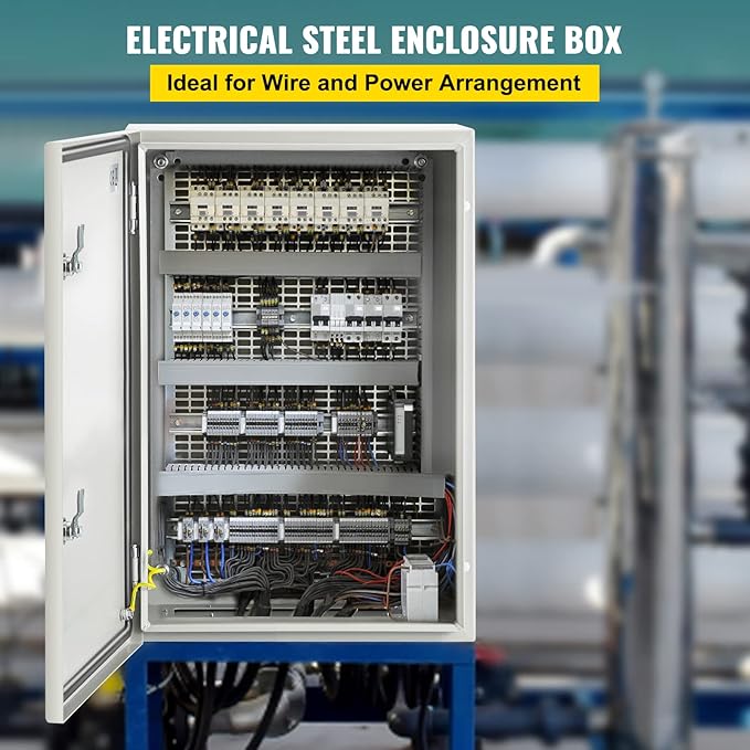 VEVOR NEMA Steel Enclosure, IP66 Waterproof & Dustproof, Outdoor/Indoor - Image 2