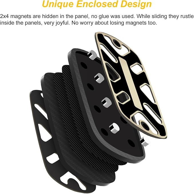DjuiinoStar Silent Fidget Slider, CNC Machined Free-Floating Push Slider - Image 5