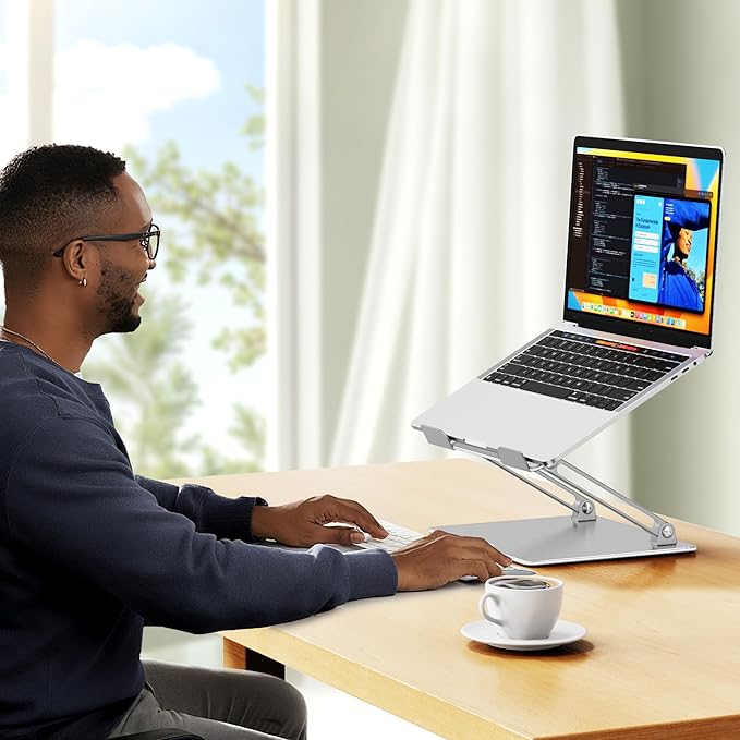 BESIGN LS10 Aluminum Laptop Stand, Ergonomic Adjustable Notebook Tablet Stand - Image 7