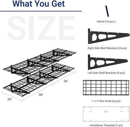 FLEXIMOUNTS 2-Pack 2x6ft Garage Shelving - Image 2