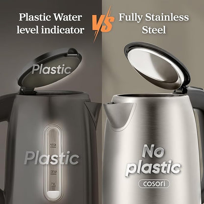 COSORI Electric Kettle, Plastic-Free Interior, 2 Lid Opening Angles, Automatic - Image 3