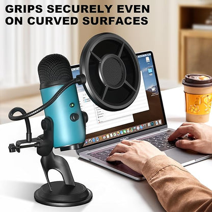 Microphone Pop Filter, Aokeo Mic Mask Shield, Three-layer Wind Pop Screen - Image 5