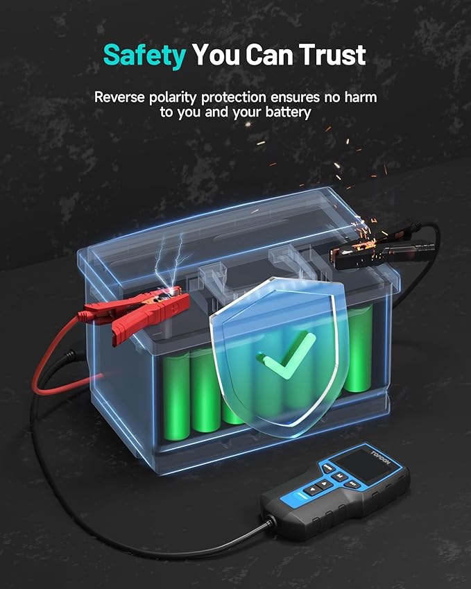 Car Battery Tester 24V 12V Load Tester, TOPDON BT200 100-2000CCA Automotive - Image 7