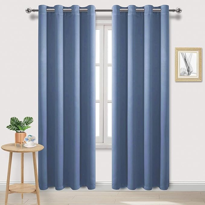 DWCN Dusty Blue Blackout Curtains by DWCN