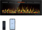 48" WiFi Electric Fireplace Inserts, Recessed and Wall Mounted Fireplace Heater by KENTSKY