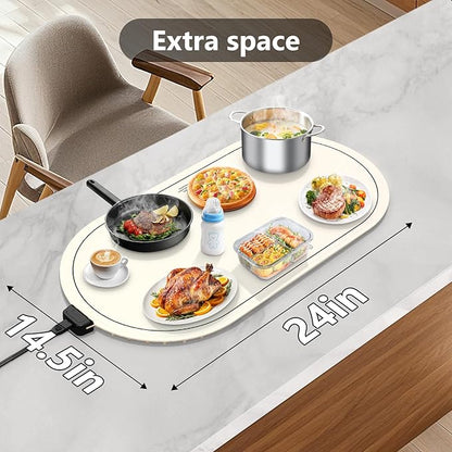 Warming Mat for Food with Adjustable Temperature Timer, 10S Fast Heating - Image 5