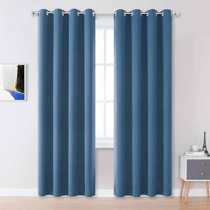 DUALIFE Midnight Curtains for Living Room Bedroom Light Blocking Window by DUALIFE