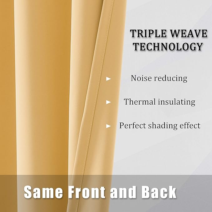 Desert mist Curtains 63 Inches Long Soft Blackout Curtain Panels - Image 5
