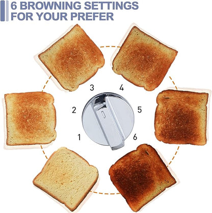 CUSIMAX 4 Slice Toaster, Ultra-Clear LED Display & Extra Wide Slots, Dual - Image 5