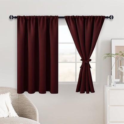 JIUZHEN Short Blackout Curtains by JIUZHEN