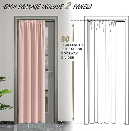 JIUZHEN 80 Inch Length Door Curtains - Image 2