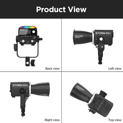 Aputure Storm 80c RGB LED Video Light - 80W Full-Color Point Source Fixture - Image 5