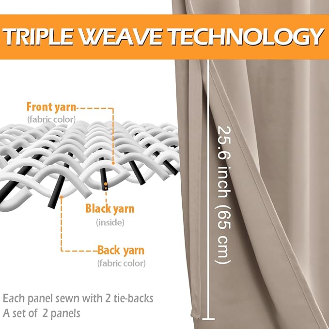 Hiasan Short Blackout Curtains for Bedroom - Image 4
