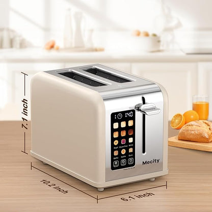Mecity 2 Slice Touch Screen Toaster, 1.5" Wide Slot, Stainless Steel Smart - Image 8