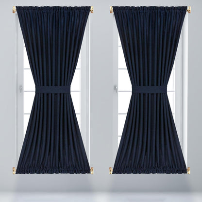 Amazing Drapery Hardware White Swivel Sash Curtain Rods with Brass Ends, Set of 4 (Hardware Included) - Adjustable Length 21-38 Inches, Easy to Install Metal Rods for Doors, Windows, and Sidelights
