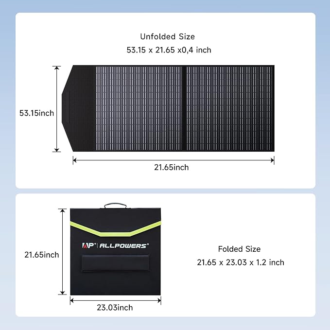 ALLPOWERS SP027 100W Foldable Solar Panel, 23% Efficient IP67 Waterproof - Image 9