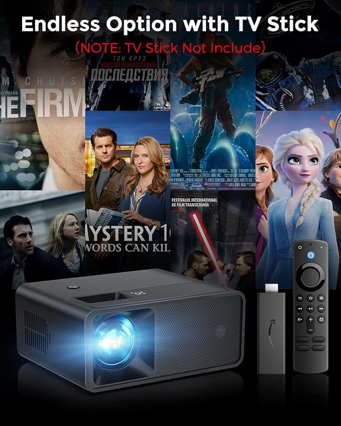 CiBest Mini Projector, 2025 Upgraded Full HD 1080P Support Video Projector - Image 3