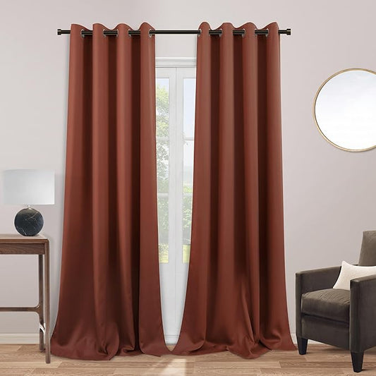 KOUFALL 108 Inch Long Blackout Curtains Thermal Insulated Light Blocking Extra by KOUFALL