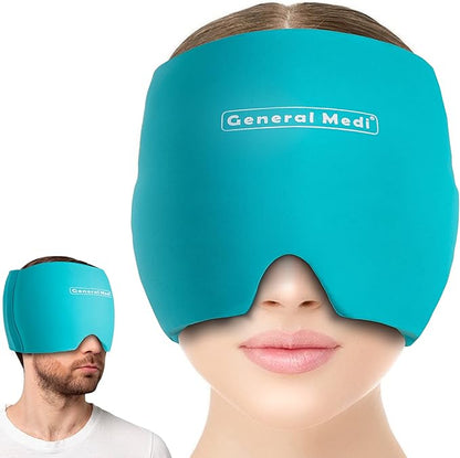 General Medi Headache & Migraine Ice Wrap Cap, Cold Therapy Migraine Relief Hat by GeneralMedi
