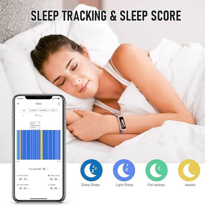 Fitness Tracker with 24/7 Heart Rate Blood Oxygen Sleep Monitor, 1.1" AMOLED - Image 4