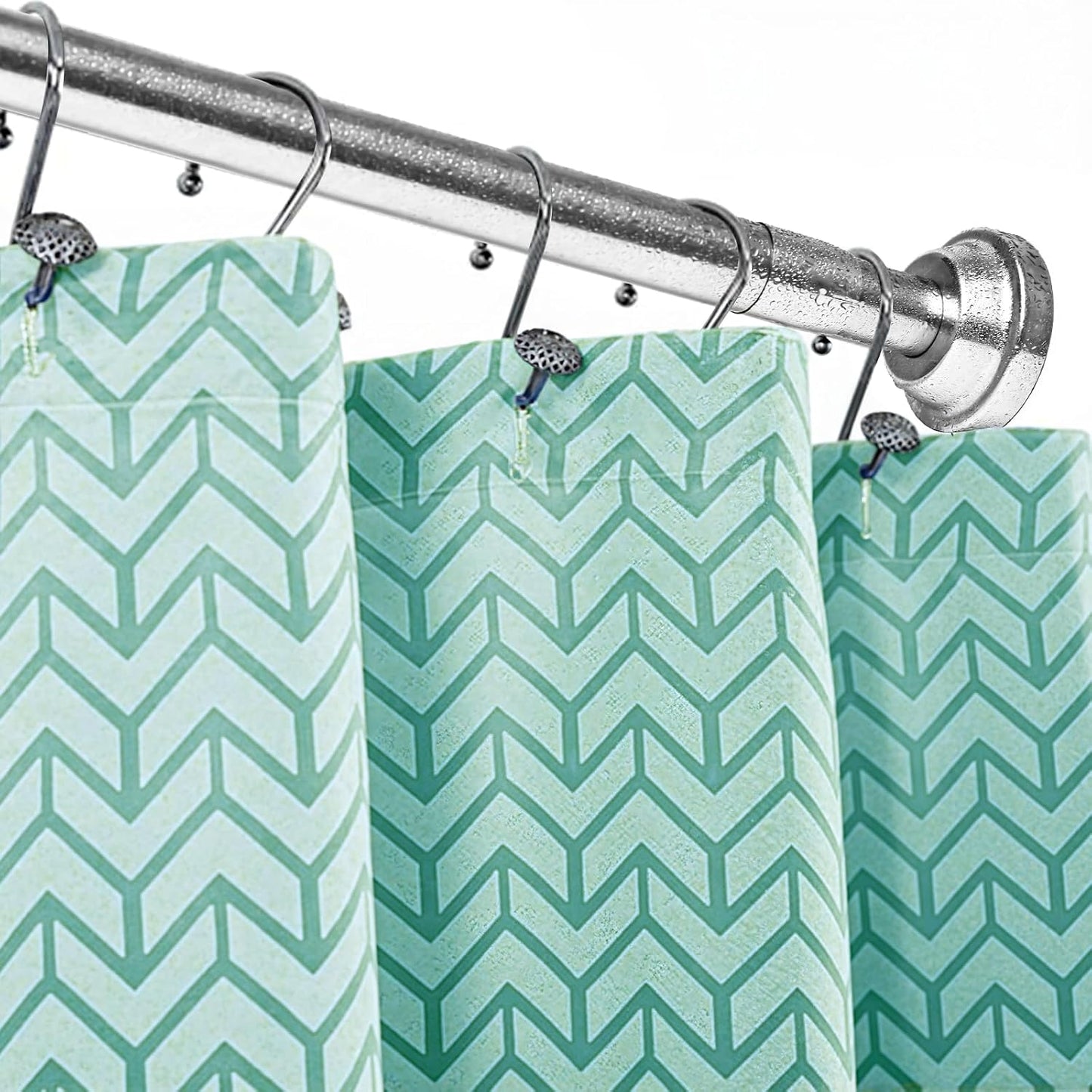 Umimile Shower Curtain Rod, 1 Inch Adjustable Spring Tension Curtain Rod | 304 Stainless Steel Shower Rod for Bathroom, Windows, Never Rust Non-Slip (Stainless Steel, 50-86”)
