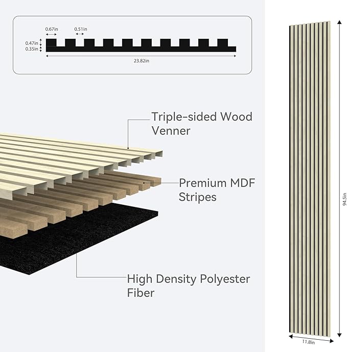 Premium Acoustic Wood Slat Wall Panels – Noise-Reducing Sound Absorption Panels - Image 4