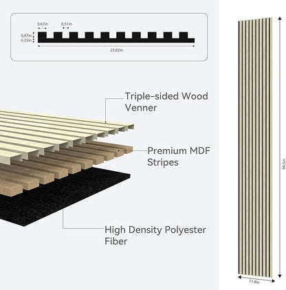 Premium Acoustic Wood Slat Wall Panels – Noise-Reducing Sound Absorption Panels - Image 4