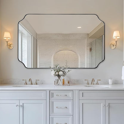 ANDY STAR 30x48 Inch Chrome Mirror, Large Polished Chrome Rectangle Mirror by ANDYSTAR