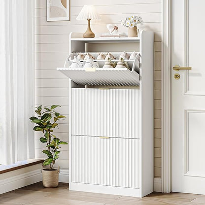 CHUWELL Fluted Shoe Cabinet Storage by CHUWELLStorageCabinet
