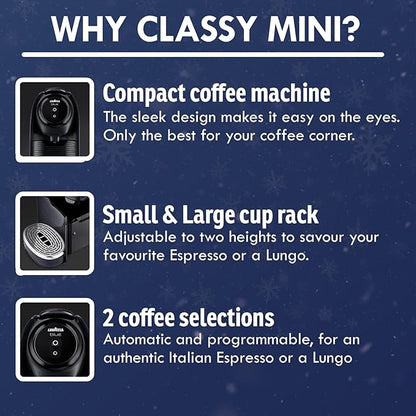 Lavazza Classy Mini Coffee Maker – 72 Count Classico Espresso Capsules – - Image 3
