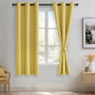 JIUZHEN Light Yellow Blackout Curtains by JIUZHEN