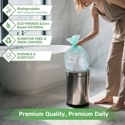 2 Gallon Mini Green Trash Bag - Image 7
