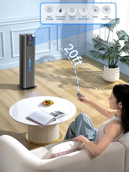 8L Smart Humidifier for Large Room Bedroom, Cover up to 505ft², Remote & APP - Image 5