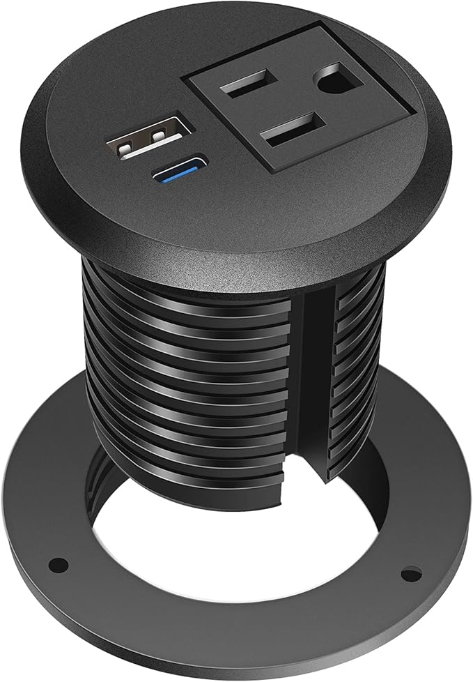 Desktop Power Grommet, 2 inch, USB C PD 20W Fast Charging Station, Desk Hole by Jgstkcity