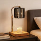 Candle Warmer Lamp with Timer & Dimmer – Artistic Glass Shade Desk Lamp by Unknown