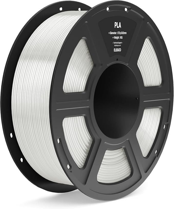 ELEGOO PLA Filament 1.75mm Translucent 1KG, 3D Printer Filament Dimensional by ELEGOO